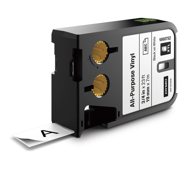 Dymo DYMO XTL Allzweck-Vinyletikett | 19 mm x 7 m | Schwarz auf Weiß f&uuml;r 39,99 Euro