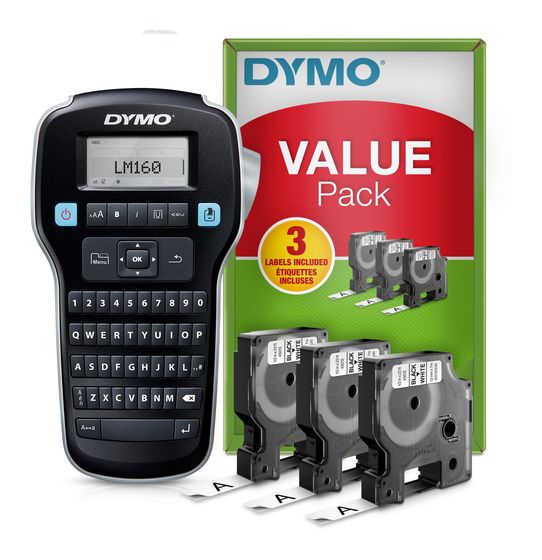 Dymo LabelManager 160 AZERTY Value Pack All in One Thermal Inkjet Drucker 180 x 180 DPI f&uuml;r 87,99 Euro