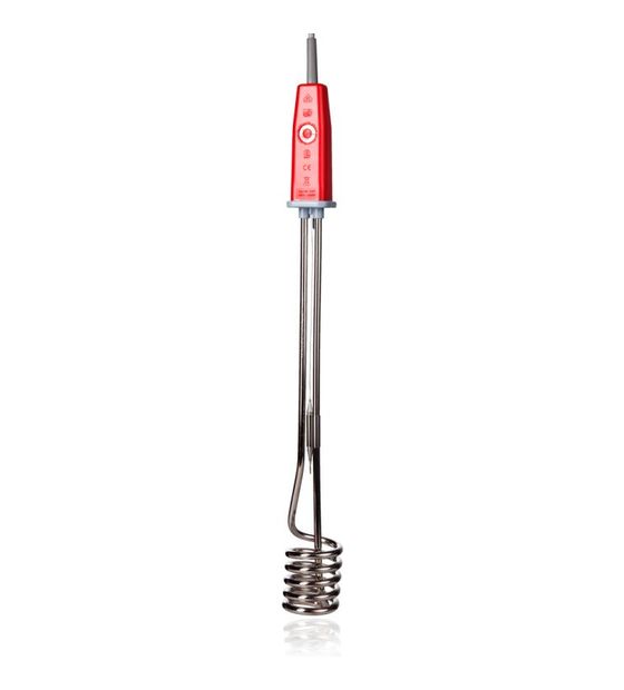 ECE-Ehlers ETS 240-2 Sicherheits-Tauchsieder Wasserkocher  (Grau, Rot, Silber) f&uuml;r 52,99 Euro