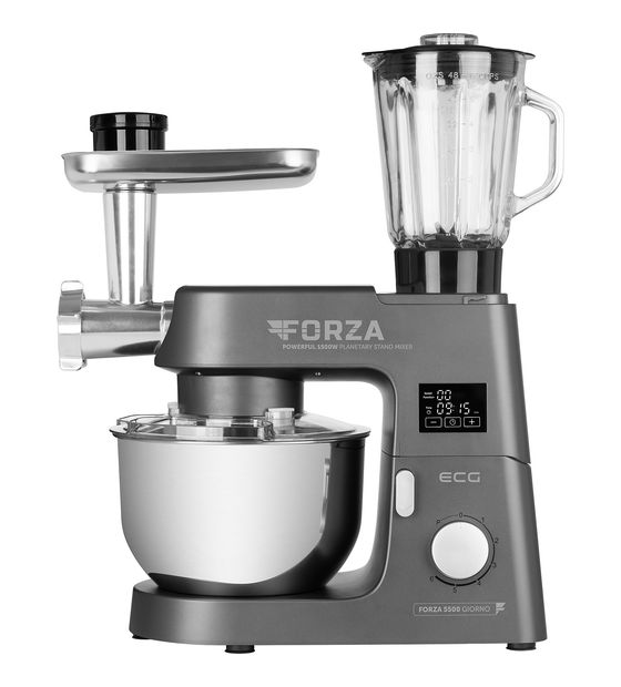 ECG Forza 5500 1500 W Küchenmaschine 6,5 l  (Schwarz, Edelstahl) f&uuml;r 227,99 Euro