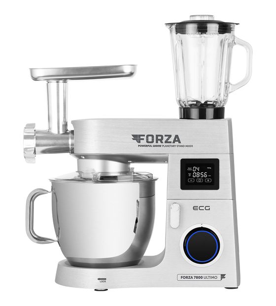 ECG Forza 7800 1800 W Küchenmaschine 8 l  (Silber, Edelstahl) f&uuml;r 355,00 Euro