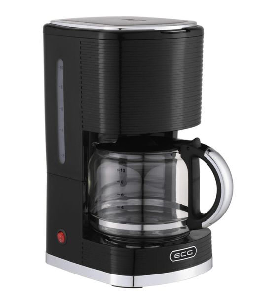 ECG KP2150 Stripe Filterkaffeemaschine 1,5 l  (Schwarz, Edelstahl) f&uuml;r 29,99 Euro