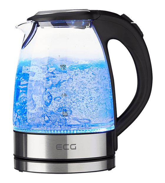ECG RK1776 1,7 l Wasserkocher 2200 W (Schwarz, Silber, Transparent) f&uuml;r 24,99 Euro