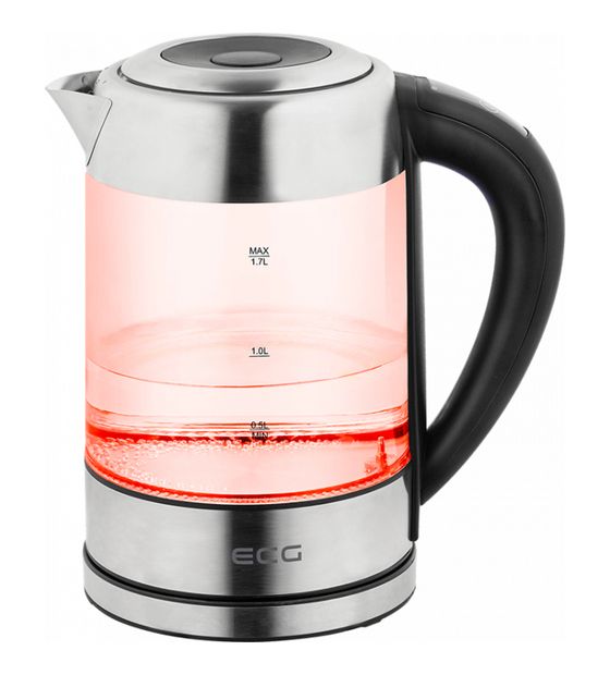ECG RK1777 1,7 l Wasserkocher 2200 W  (Schwarz, Edelstahl) f&uuml;r 29,99 Euro