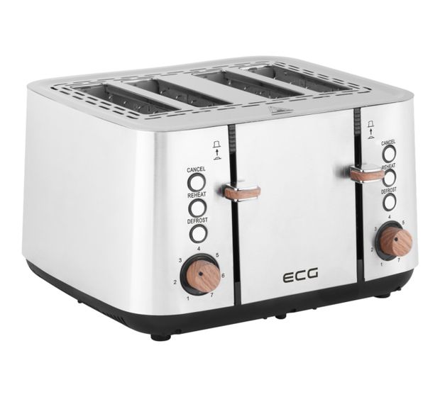ECG ST4767 Timber Toaster 1850 W 4 Scheibe(n) 7 Stufen  (Schwarz, Edelstahl) f&uuml;r 48,49 Euro