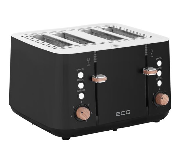 ECG ST4768 Timber Toaster 1850 W 4 Scheibe(n) 7 Stufen  (Schwarz, Edelstahl) f&uuml;r 55,49 Euro