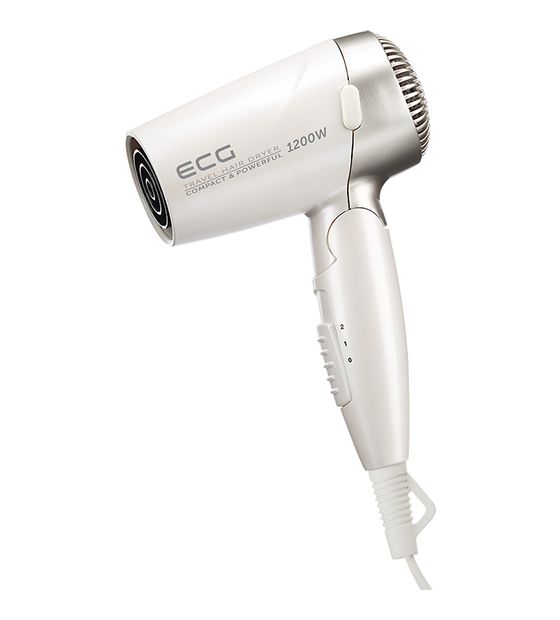 ECG VV1200 Travel S Haartrockner 1200 W  (Silber, Weiß) f&uuml;r 14,00 Euro