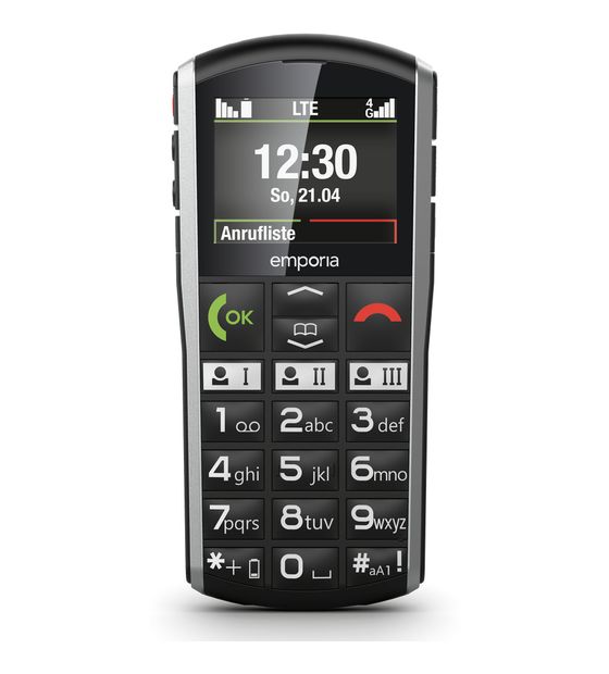 Emporia Simplicity V27 4G Smartphone 5,08 cm (2 Zoll) Single SIM  (Schwarz, Silber) f&uuml;r 89,99 Euro