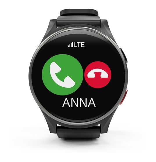 Emporia Watch LTE Digital Smartwatch Rund IP68 4G  (Schwarz, Silber) f&uuml;r 249,00 Euro