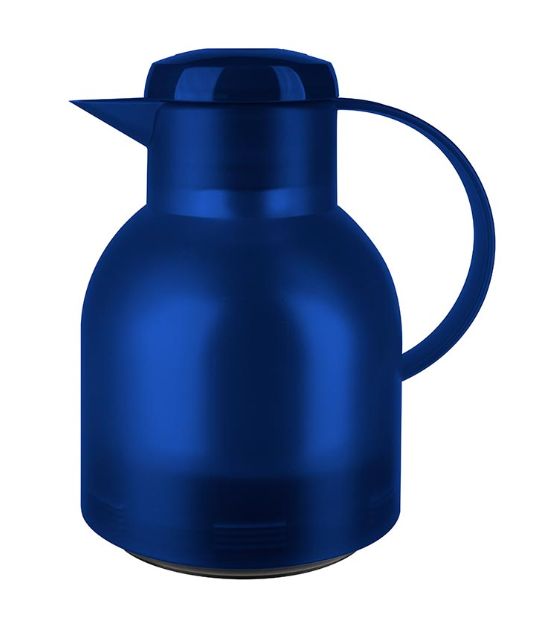 EMSA 504231 SAMBA Quick Press Isolierkanne 1,0l Glas-Isolierkolben (Blau, Durchscheinend) f&uuml;r 14,99 Euro