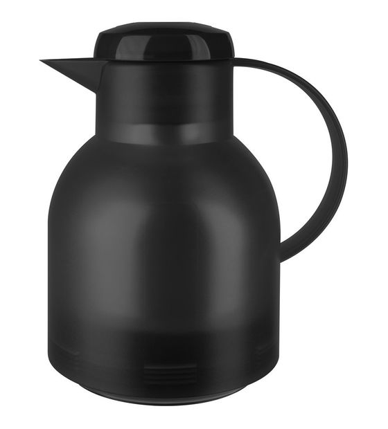EMSA 504235 SAMBA Quick Press Isolierkanne 1,0l Glas-Isolierkolben  (Schwarz) f&uuml;r 14,99 Euro