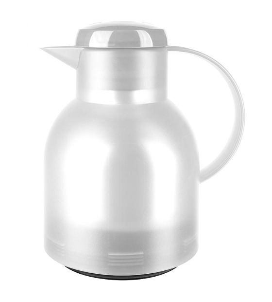 EMSA 504687 SAMBA Quick Press Isolierkanne 1,0l Glas-Isolierkolben (Durchscheinend, Weiß) f&uuml;r 14,99 Euro