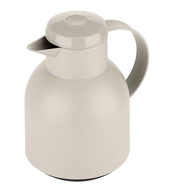 EMSA SAMBA Quick Press Isolierkanne 1,0l Glas-Isolierkolben  (Grau) f&uuml;r 12,99 Euro