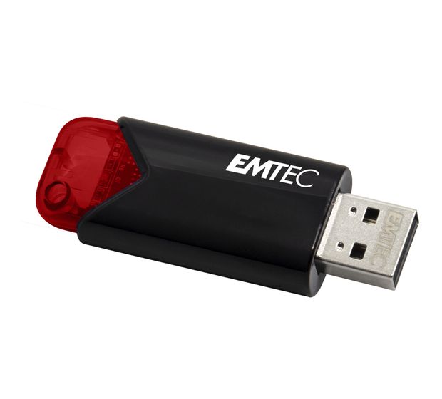 Emtec B110 Click Easy USB Typ-A Stick 256 GB  (Schwarz, Rot) f&uuml;r 26,99 Euro