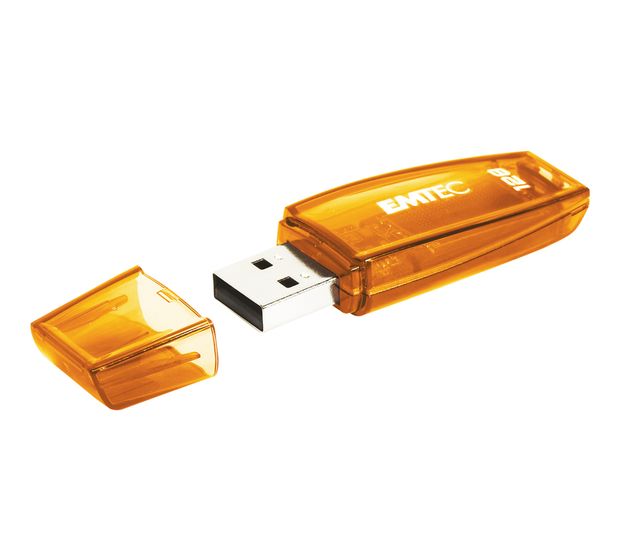 Emtec C410 USB Typ-A Stick 128 GB  (Orange) f&uuml;r 10,99 Euro