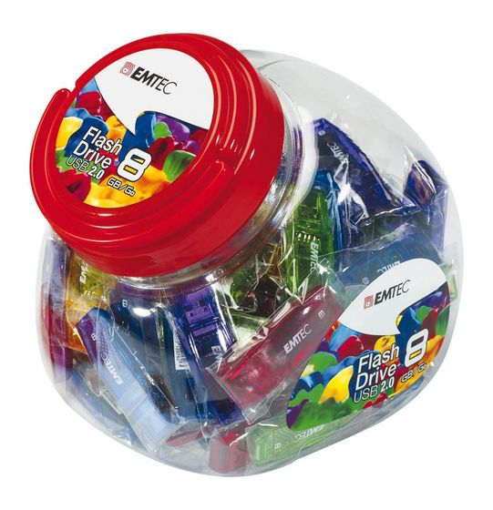 Emtec C410 Color Mix - Candy Jar 80 Stück USB Typ-A Stick 32 GB  (Mehrfarbig) f&uuml;r 579,00 Euro