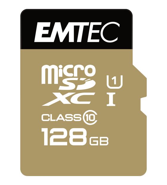 Emtec ECMSDM128GXC10GP MicroSDXC Speicherkarte 128 GB Klasse 10 f&uuml;r 30,99 Euro