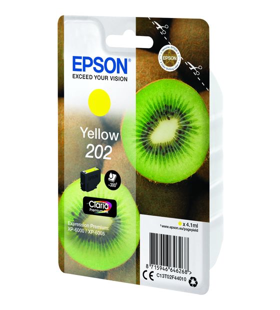 Epson 202 C13T02F44010 originale Druckerpatronen Gelb 4,1 ml f&uuml;r 13,27 Euro