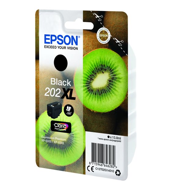 Epson 202XL C13T02G14010 originale Druckerpatronen Schwarz 13,8 ml 550 Seiten f&uuml;r 34,49 Euro