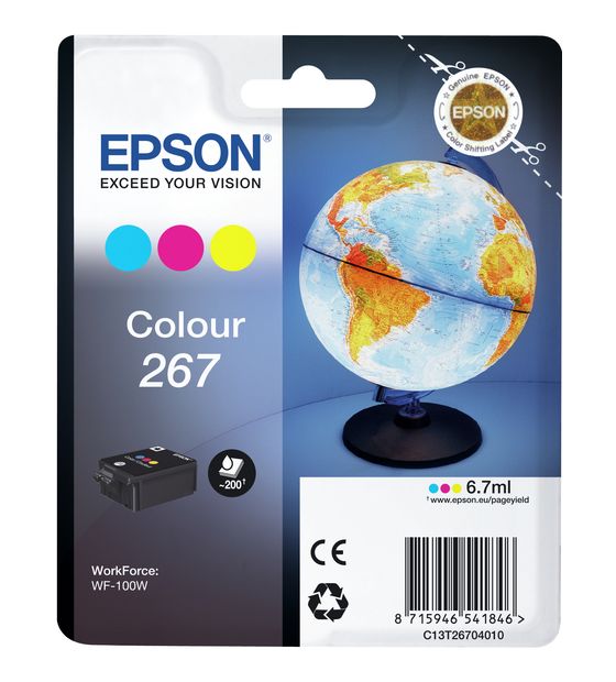 Epson 267 C13T26704010 originale Druckerpatronen Cyan, Magenta, Gelb 6,7 ml f&uuml;r 20,99 Euro