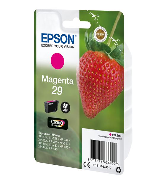 Epson 29 C13T29834012 originale Druckerpatronen Magenta 3,2 ml f&uuml;r 12,49 Euro