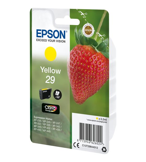 Epson 29 C13T29844012 originale Druckerpatronen Gelb 3,2 ml f&uuml;r 12,49 Euro