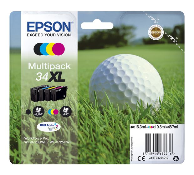 Epson 34 C13T34624010 originale Druckerpatronen Cyan 4,2 ml f&uuml;r 14,99 Euro