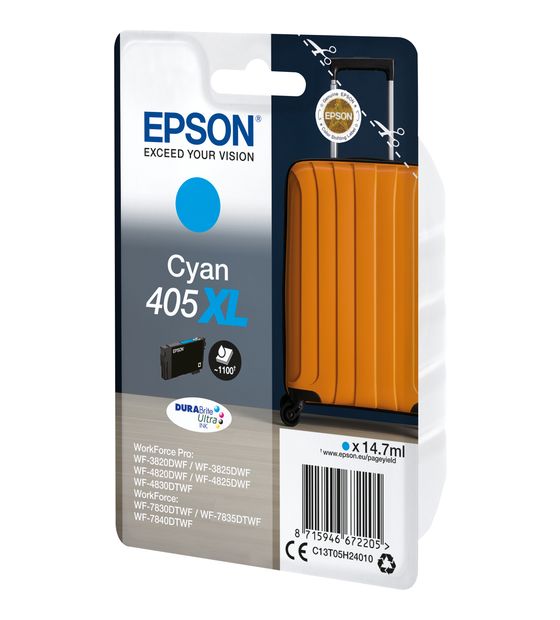 Epson 405XL C13T05H24010 originale Druckerpatronen Cyan 14,7 ml f&uuml;r 32,99 Euro