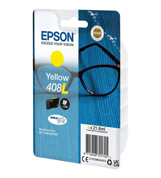 Epson 408L C13T09K44010 originale Druckerpatronen Gelb 21,6 ml f&uuml;r 62,99 Euro