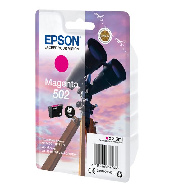 Epson 502 C13T02V34010 originale Druckerpatronen Magenta 3,3 ml f&uuml;r 10,49 Euro