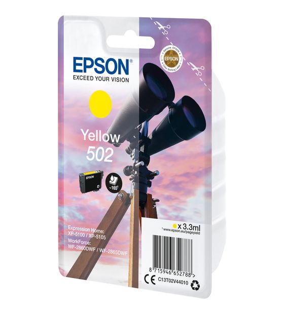 Epson 502 C13T02V44010 originale Druckerpatronen Gelb 3,3 ml f&uuml;r 10,49 Euro