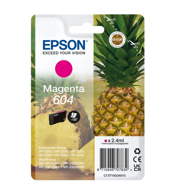 Epson 604 C13T10G34010 kompatible Druckerpatronen Magenta 2,4 ml f&uuml;r 10,49 Euro