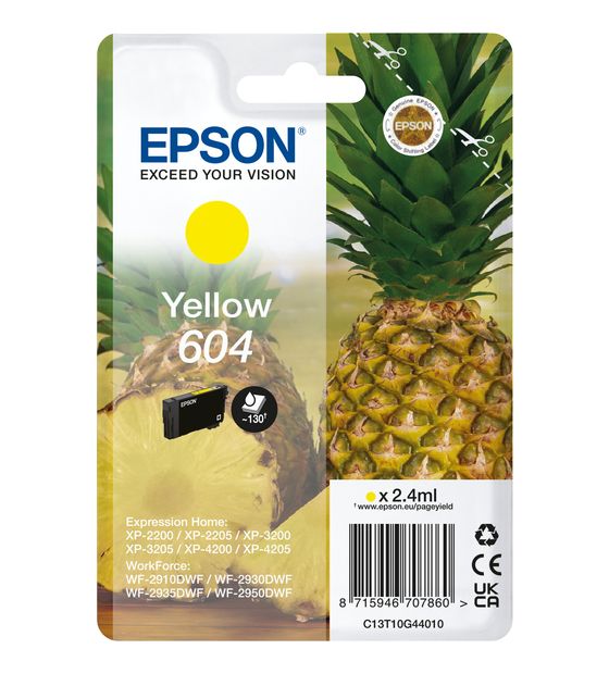 Epson 604 C13T10G44010 originale Druckerpatronen Gelb 2,4 ml f&uuml;r 10,49 Euro