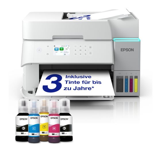 Epson EcoTank ET-3956 All in One A4 Tintenstrahl Drucker 4800 x 1200 DPI f&uuml;r 406,00 Euro
