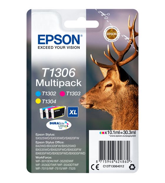 Epson T1302XL C13T13024012 originale Druckerpatronen Cyan 10,1 ml f&uuml;r 21,99 Euro