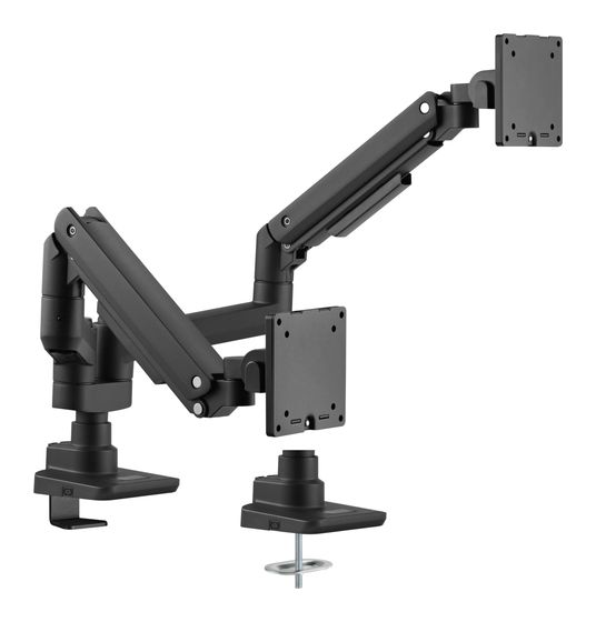 Equip 17"-35" Schwerlast-Doppelmonitor-Schreibtischhalterung, Schwarz f&uuml;r 173,99 Euro
