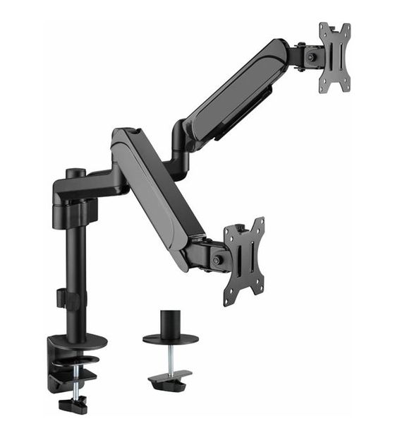 Equip Neig-/schwenkbare Doppelmonitorhalter für Bildschirme mit 17 bis 32 Zoll f&uuml;r 102,99 Euro