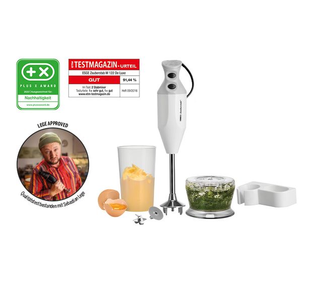 ESGE M122 de Luxe Zauberstab Stabmixer 140 W 2 Stufen  (Weiß) f&uuml;r 142,99 Euro