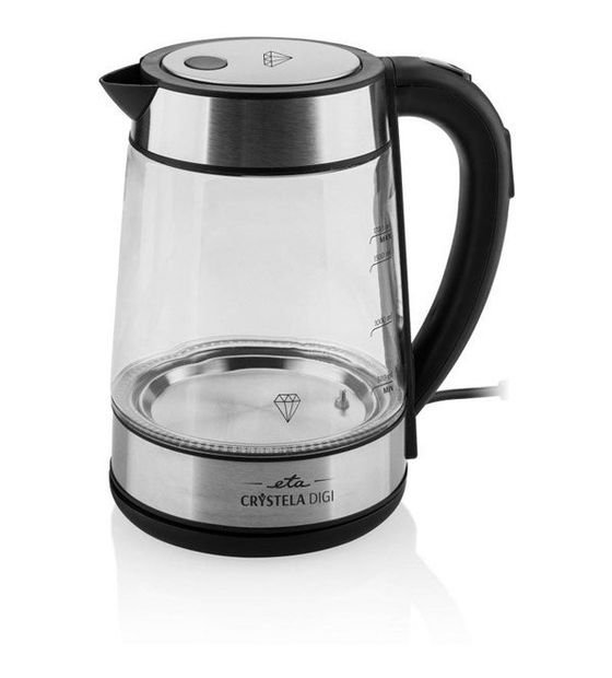 Eta Crystela Digi 1,7 l Wasserkocher 2200 W (Schwarz, Transparent) f&uuml;r 45,99 Euro
