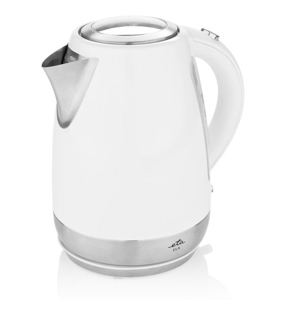 Eta Ela 1,7 l Wasserkocher 2100 W  (Edelstahl, Weiß) f&uuml;r 34,99 Euro
