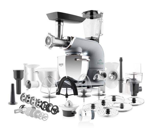 Eta Gratus Evo 1500 W Küchenmaschine 5,5 l  (Grau) f&uuml;r 731,00 Euro