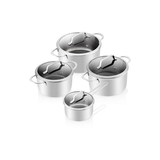 Eta Honeycomb Geschirrset  rostfreier stahl 8-tlg. Spülmaschinenfest f&uuml;r 164,99 Euro