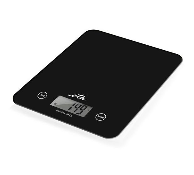 Eta Lori Elektronische Küchenwaage bis 5 kg Genauigkeit 1 g  (Schwarz) f&uuml;r 19,99 Euro