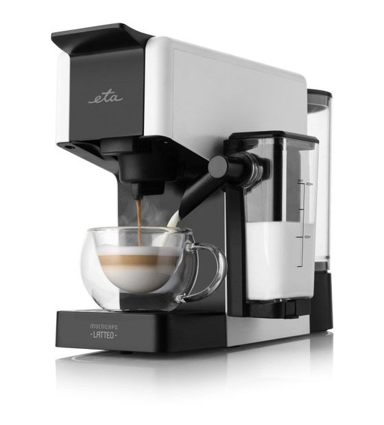 Eta Multicaps Latteo Gemahlener Kaffee/Kaffeekapsel Maschine  (Weiß) f&uuml;r 159,99 Euro