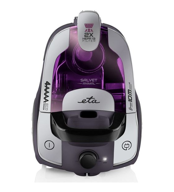 Eta Salvet Animal Bodenstaubsauger Beutellos 700 W HEPA (Schwarz, Silber, Violett) f&uuml;r 136,99 Euro