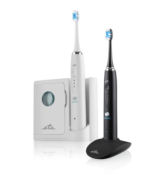 Eta Sonetic Set Schall-Zahnbürste für Erwachsene  (Schwarz, Weiß) f&uuml;r 91,49 Euro