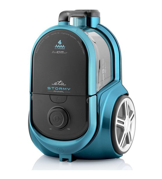 Eta Stormy Animal Bodenstaubsauger Beutellos 800 W HEPA  (Schwarz, Blau) f&uuml;r 159,99 Euro
