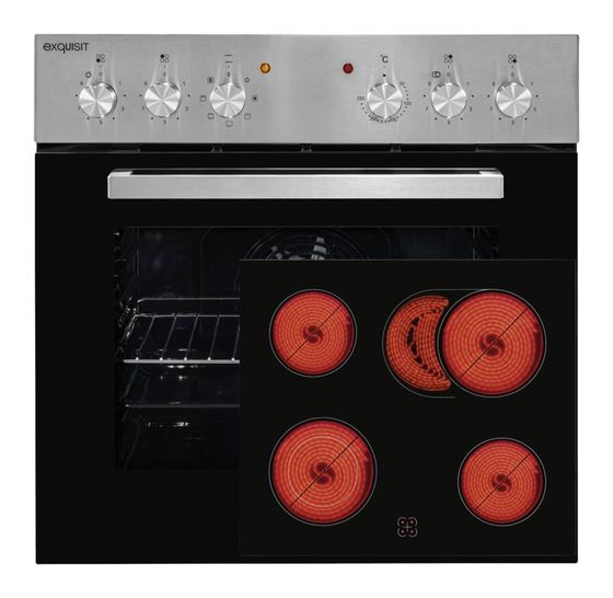 Exquisit EHE156-2.1 UBZ-Set Herdset 59 l mit 60 cm Glaskeramik Kochfeld f&uuml;r 380,00 Euro