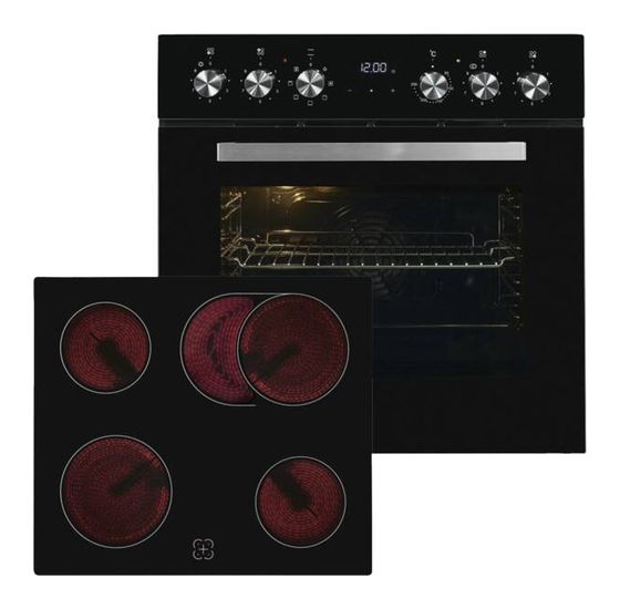 Exquisit EHE157-UBZ-020 Herdset 59 l mit 60 cm Glaskeramik Kochfeld f&uuml;r 438,00 Euro