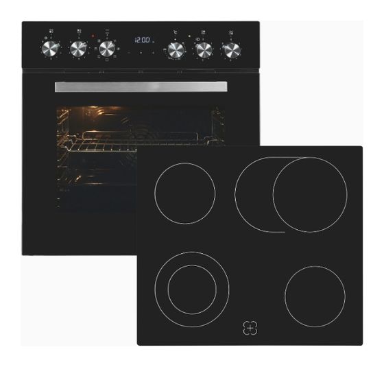Exquisit EHE157-UBZ-020 Herdset 59 l mit 60 cm Glaskeramik Kochfeld f&uuml;r 438,00 Euro